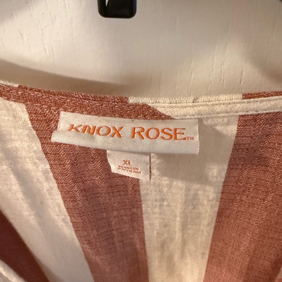 Striped Wrap Dress in Brown and Cream - Picture 4 of 6